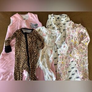 6-12 month sleep bundle - 3 PJ and 2 sleep sacks